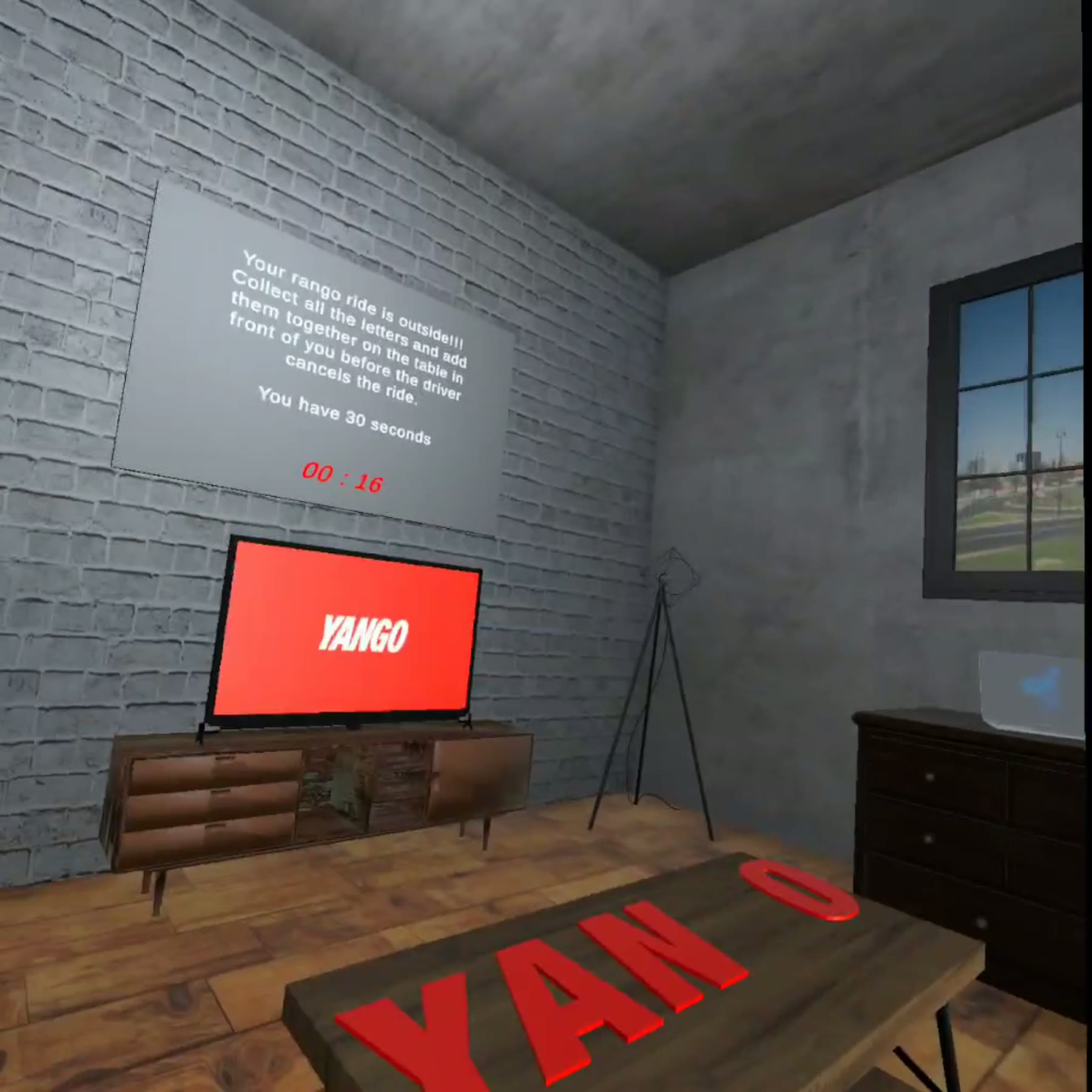 Scène intérieure VR issue du prototype YangoVR.